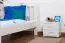 lit d'enfant / lit de jeune "Easy Premium Line" K8, hêtre massif laqué blanc - Dimensions : 90 x 200 cm