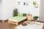 Lit d'enfant / lit de jeunesse en bois de pin massif, naturel A7, sommier à lattes inclus - Dimensions : 90 x 200 cm