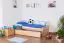 Lit pour enfants / lit de jeune "Easy Premium Line" K1/1h incl. 2ème couchette et 2 panneaux de recouvrement, 90 x 200 cm bois de hêtre massif nature