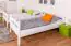 Lits superposés / Lit à étage "Easy Premium Line" K19/n, Tête et pied  de lit ajourés, Hêtre massif blanc - 90 x 200 cm (l x L), Convertibles