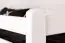 Lits superposés / lit à étage "Easy Premium Line" K20/n avec 2 tiroirs et 2 caches, tête et pied de lit droits, hêtre massif blanc - couchage : 90 x 200 cm, convertibles