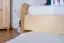 Lit simple / lit fonctionnel en bois de pin massif, naturel 93, avec sommier à lattes - dimension 90 x 200 cm