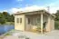 Maison de sauna Gamskogel avec plancher - Maison en madriers de 70 mm, Surface au sol : 21,4 m², Toit plat