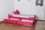 Lit enfant / lit enfant "Easy Premium Line" K1/1n avec 2 tiroirs et 2 panneaux de recouvrement, 90 x 200 cm hêtre massif rose
