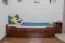 Lit enfant / lit enfant "Easy Premium Line" K1/1h incl. 2ème couchette et 2 panneaux de recouvrement, 90 x 200 cm hêtre massif brun foncé