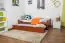 Lit pour enfants / lit de jeune "Easy Premium Line" K1/1h incl. 2ème couchette et 2 panneaux de recouvrement, 90 x 200 cm hêtre massif, couleur cerisier