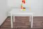 Table en bois de pin massif laqué blanc Junco 228B (carrée) - 110 x 70 cm (L x P)