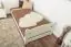 Lit simple / lit fonctionnel en bois de pin massif, laqué blanc 92, avec sommier à lattes - Surface de couchage 90 x 200 cm