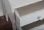 Table de nuit en bois de pin massif laqué blanc 003 - Dimensions 52 x 40 x 33 cm (H x L x P)