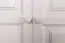 Armoire en bois de pin massif laqué blanc Junco 07 - Dimensions : 195 x 117 x 57 cm (H x L x P)