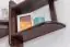 Étagère suspendue / étagère murale en pin massif couleur noyer 001 - Dimensions 40 x 75 x 20 cm (H x L x P)