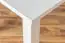 Table en bois de pin massif laqué blanc Junco 240A (rectangulaire) - Dimensions 80 x 120 cm