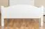 Lit simple / lit d'appoint en hêtre massif, blanc 113, sommier à lattes inclus - Dimensions 100 x 200 cm