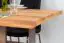 Table de salle à manger Wooden Nature 414 en bois de coeur de hêtre massif huilé, plateau rustique - 160 x 90 cm (L x P)
