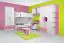 Chambre d'enfant - piédestal mobile Luis 23, couleur : chêne blanc / rose - 60 x 40 x 42 cm (H x L x P)