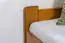 Lit Futon / lit en bois de pin massif, couleur chêne A9, sommier à lattes inclus - dimension 90 x 200 cm 