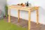 Table en bois de pin massif naturel 001 (rectangulaire) - Dimensions 120 x 75 cm (L x P)