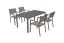 Table de salle à manger Boston extensible en aluminium - Couleur : Anthracite, Longueur : 2000 / 2940 mm, Largeur : 900 mm, Hauteur : 750 mm