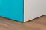 Chambre d'adolescents - Bureau Aalst 23, couleur : chêne / blanc / bleu - Dimensions : 86 x 125 x 55 cm (H x L x P)