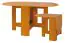Table de salle à manger / table pliante Grogol 18, couleur : aulne - Dimensions : 148 x 80 cm (L x P)