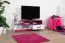Chambre d'enfant - Meuble bas de télévision Frank 10, couleur : blanc / rose - 43 x 120 x 43 cm (H x L x P)