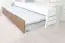 Sommier pour lit d'enfant / lit de jeune Hermann 01, couleur : blanc blanchi / couleur noix, solide - 90 x 190 cm (L x L)