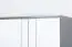 Chambre des jeunes - armoire à portes battantes / armoire Elias 01, couleur : blanc / gris - Dimensions : 187 x 80 x 52 cm (h x l x p)