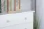 Commode en bois de pin massif, laqué blanc Junco 136 - Dimensions 100 x 80 x 42 cm