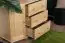 Commode en bois de pin massif, naturel Junco 170 - Dimensions 78 x 120 x 47 cm