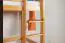 Lit d'enfant / Lit mezzanine pin massif, couleur aulne 120 - Dimensions 90 x 200 cm