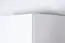 Armoire à portes battantes / penderie Siumu 22, Couleur : Blanc / Blanc brillant - 224 x 137 x 56 cm (H x L x P)