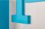 Chambre d'enfant - étagère à suspendre / étagère murale Luis 02, couleur : chêne blanc / bleu - 54 x 120 x 22 cm (h x l x p)