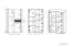 Vitrine Heber 05, couleur : blanc / blanc brillant - Dimensions : 138 x 92 x 42 cm (h x l x p), avec 3 portes et 8 compartiments