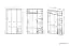 Salon - Armoire, Couleur: Chêne Sonoma clair - 200 x 120 x 50 cm (H x L x P), avec 3 portes, 2 tiroir(s) et 6 casiers