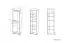 Vitrine Knoxville 02, couleur : pin blanc / gris - Dimensions : 202 x 54 x 42 cm (h x l x p), avec 1 porte et 6 compartiments