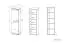 Armoire Knoxville 03, couleur : pin blanc / gris - Dimensions : 202 x 54 x 42 cm (h x l x p), avec 1 porte et 5 compartiments