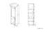 Vitrine Mesquite 04, couleur : Chêne clair de Sonoma / Chêne truffier de Sonoma - Dimensions : 199 x 54 x 40 cm (H x L x P), avec 2 portes et 5 compartiments