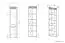 Armoire Ullerslev 02, Couleur : Pin blanc - Dimensions : 200 x 55 x 40 cm (H x L x P), avec 2 portes et 5 compartiments