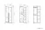 Chambre d'adolescents - armoire Greeley 02 à portes battantes / penderie, couleur : hêtre / blanc / gris platine - Dimensions : 199 x 80 x 55 cm (H x L x P), avec 2 portes et 6 compartiments