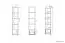 Chambre d'enfant - Étagère Egvad 05, couleur : blanc / hêtre - Dimensions : 193 x 43 x 40 cm (H x L x P), avec 1 tiroir et 4 compartiments