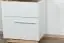 Vitrine "Tinlot" 02, charnière de porte à gauche, blanc / noyer - Dimensions : 193 x 55 x 40 cm (H x L x P)