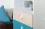 Chambre d'adolescents - Armoire Aalst 20, couleur : chêne / blanc / bleu - Dimensions : 190 x 45 x 40 cm (H x L x P)