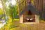 Cabane grill-sauna Eisenhut 16 - Dimensions : 326 x 376 x 310 (L x P x H), Surface au sol : 9 m², Toit en toile