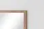 Miroir Manase 14, couleur : brun chêne / blanc brillant - 81 x 63 x 2 cm (h x l x p)