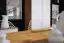 Armoire de vestiaire, Chêne Sauvage huilé / Blanc, massif partiel - Dimensions: 180 x 90 x 45 cm (H x L x P)