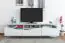 Meuble TV Patamea 03, couleur : blanc brillant - 48 x 180 x 50 cm (h x l x p)