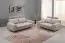 Cuir véritable Premium Couch Veneto, canapé 2 places, couleur : écru-beige