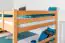 Enfant-Lit superposé 160 x 200 cm (transformable) | Bois massif: Hêtre | Laqué Naturel | convertible en 2 lits simples | Incl. Sommier à lattes déroulable Abbildung