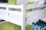 Lit superposé pour adolescents 140 x 200 cm | Bois massif: Hêtre | Laqué Blanc | convertible en 2 lits simples | Incl. Sommier à lattes déroulable Abbildung