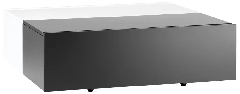 Table basse Marincho 68 pour chambre d’ado | Blanc / Noir | 97 x 93 x 31 cm | Plateau relevable & roulettes